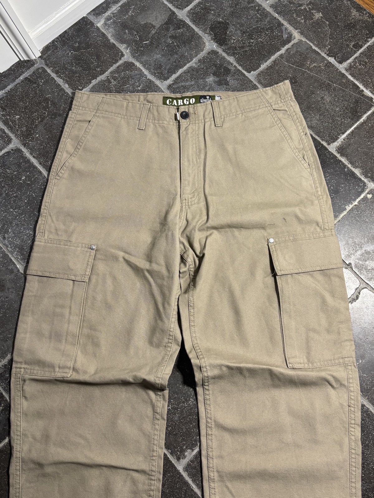 Levi's 1990s Vintage Levi’s Silver Tab Cargo Pants Baggy Tan Canada Size US 36 / EU 52 - 3 Thumbnail