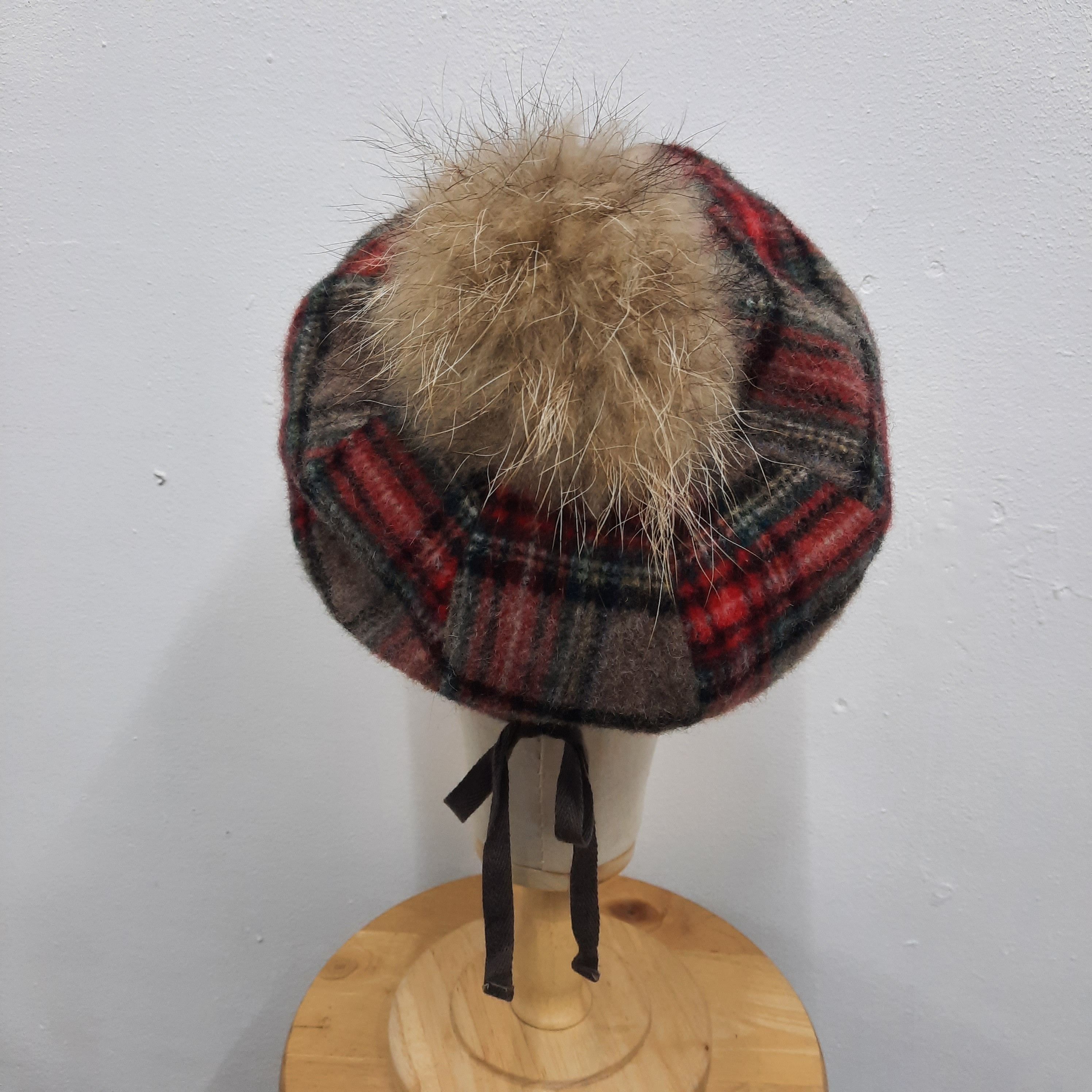 Japanese Brand 💮 Japanese brand malisa patchwork checked wool beret Size ONE SIZE - 3 Thumbnail