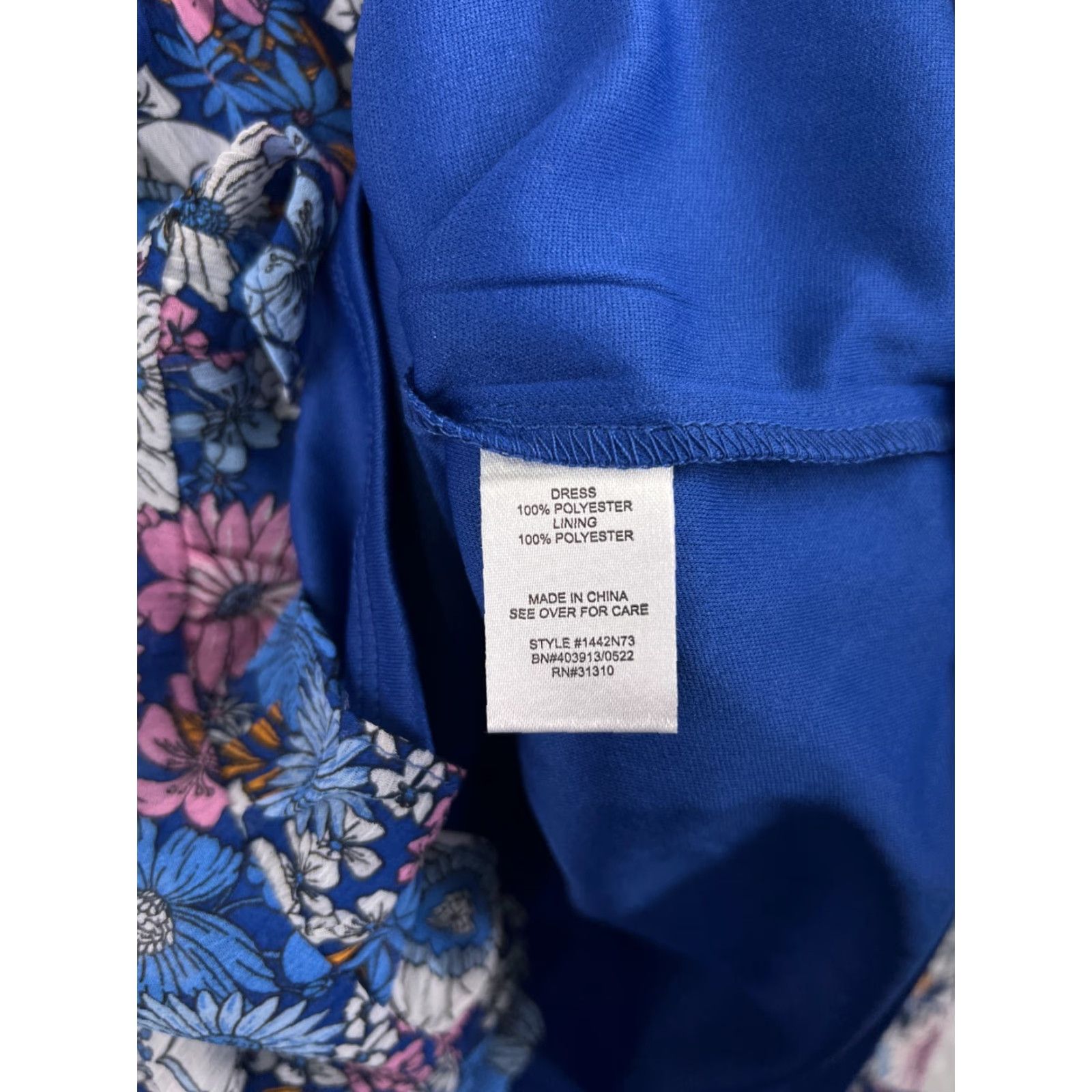 Vintage The General Good Dress Womens Small Blue Floral Spaghetti Strap Halter Top Size S / US 4 / IT 40 - 4 Thumbnail