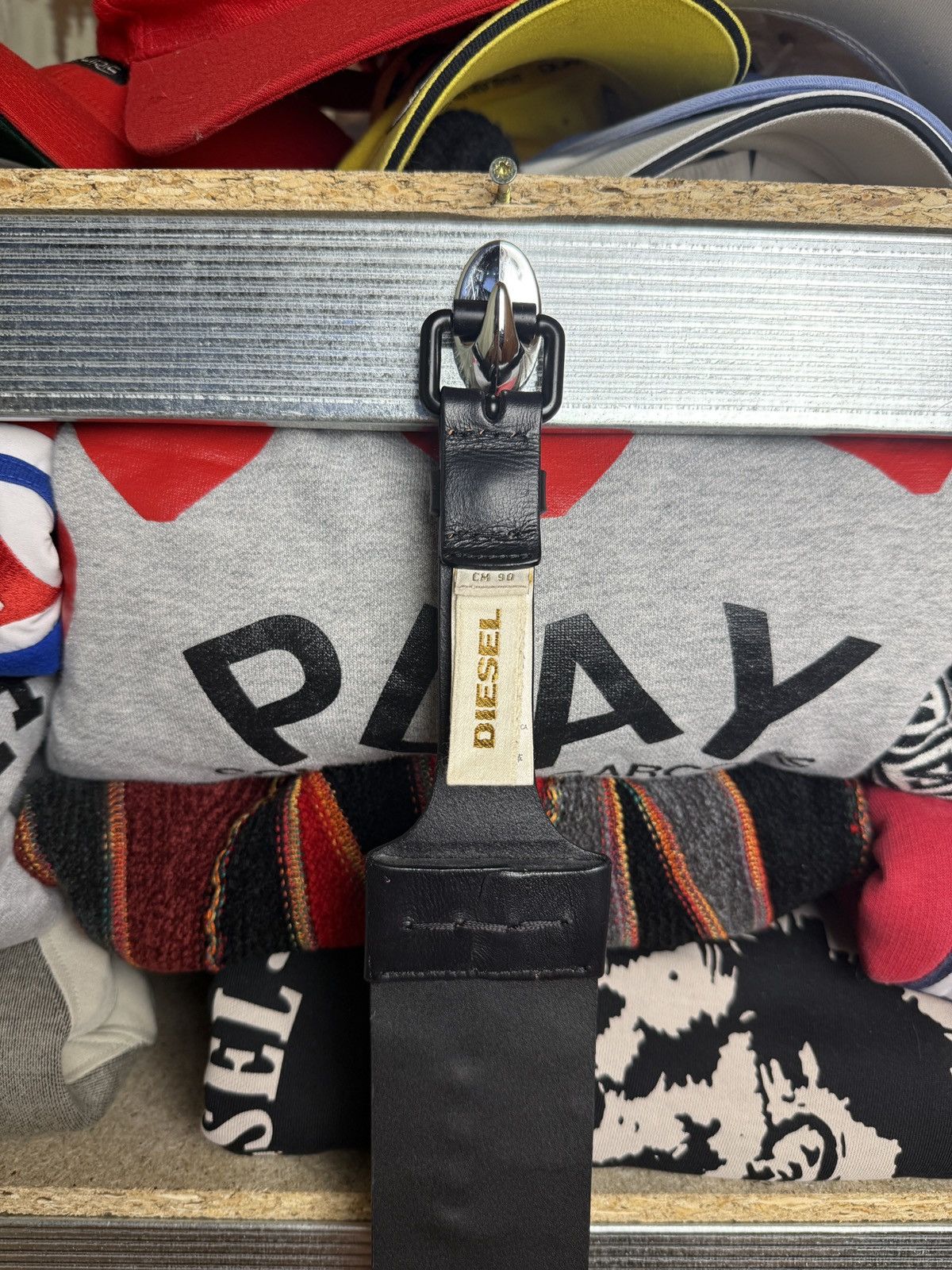 Diesel Vintage Diesel Studded Metal Logo Y2k Leather Archive Belt Size ONE SIZE - 10 Thumbnail
