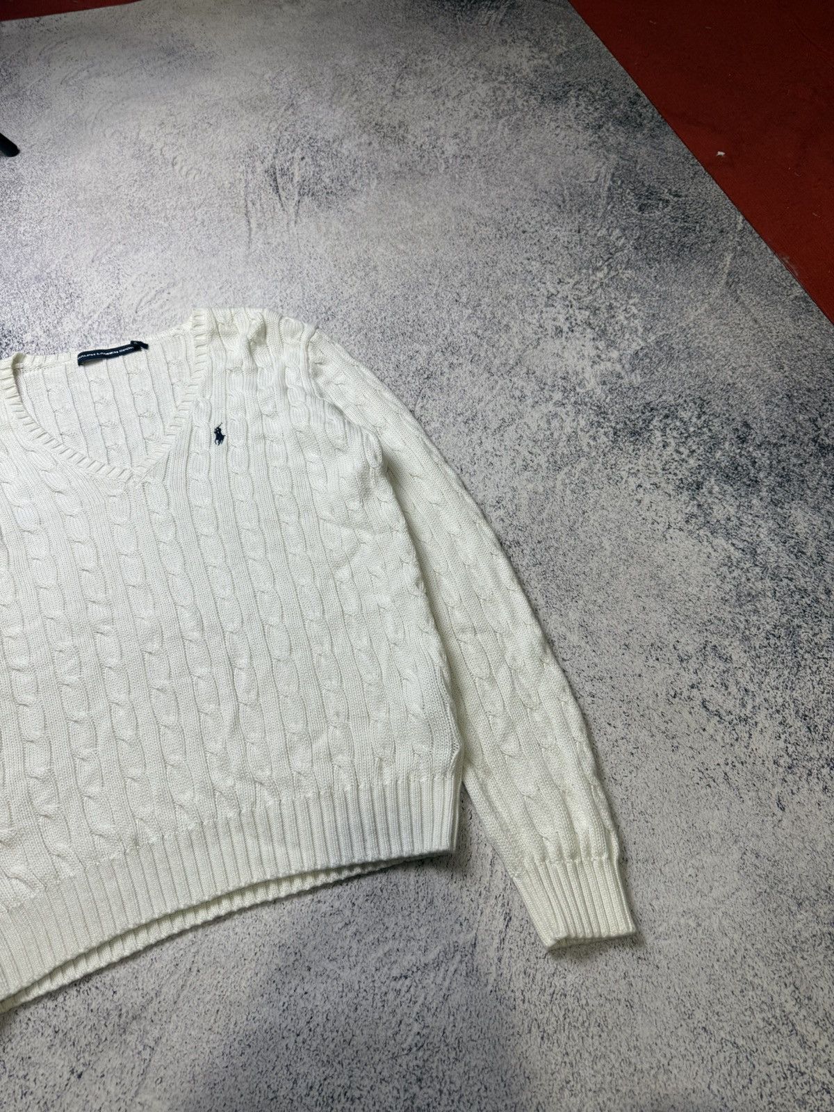 Polo Ralph Lauren Vintage Polo Ralph Lauren Sweater Cable Knit white Women's Size XL / US 12-14 / IT 48-50 - 3 Thumbnail