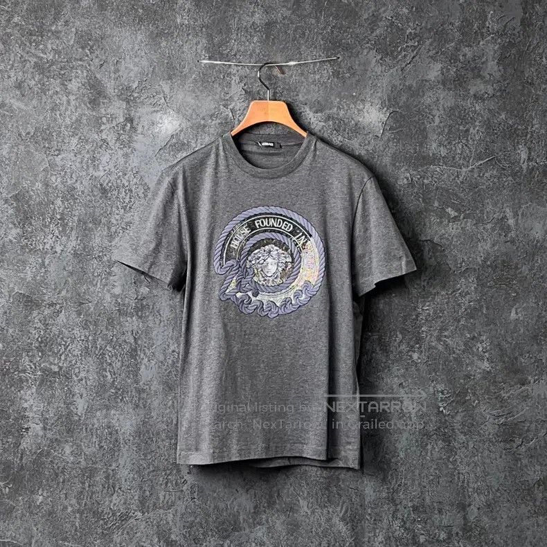 Versace Versace Medusa embroidered cotton T-shirt Size US L / EU 52-54 / 3 - 1 Thumbnail