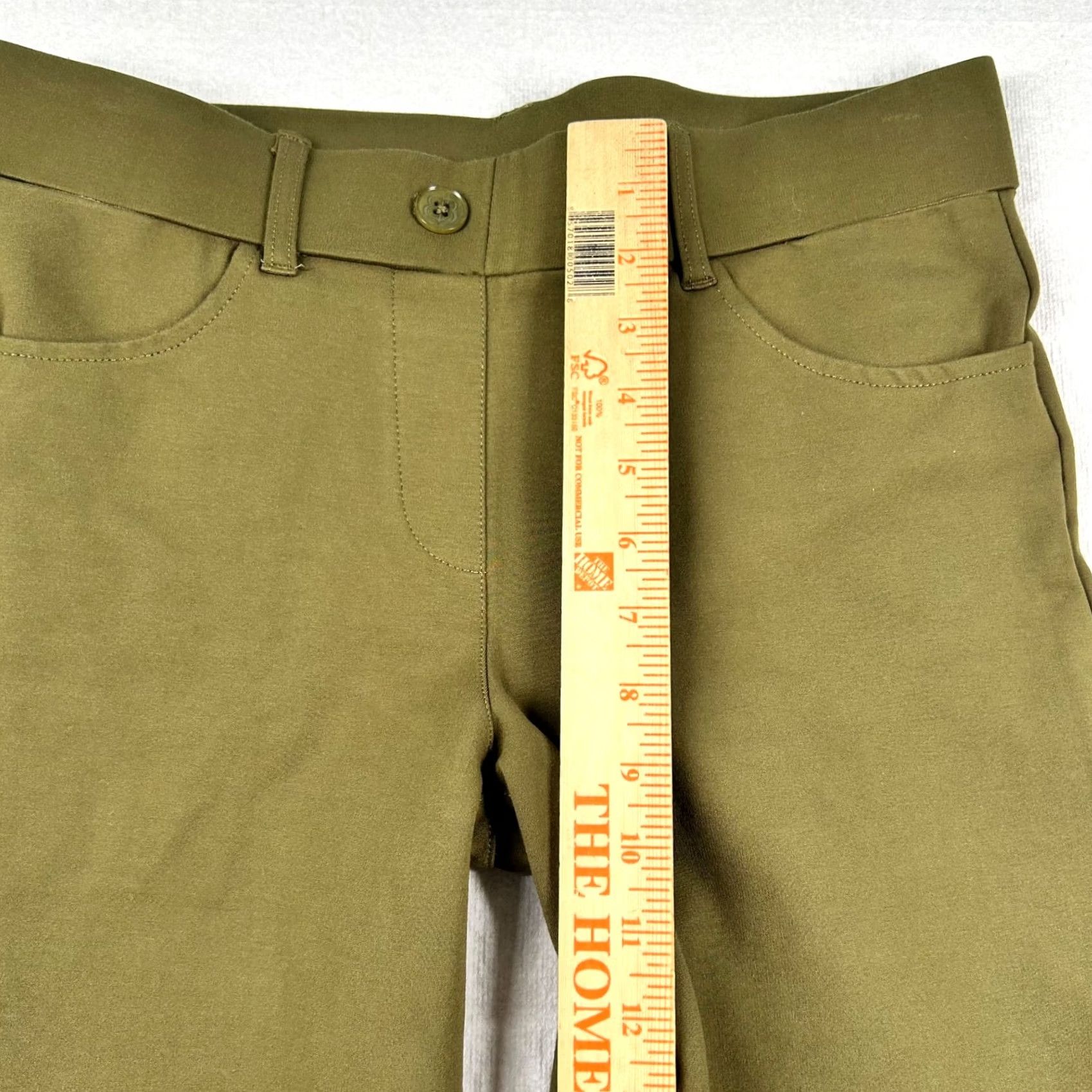 Olive Betabrand Pants Womens L Straight Ponte Olive Peridot Stretch Pockets Size 36" / US 14 / IT 50 - 7 Thumbnail