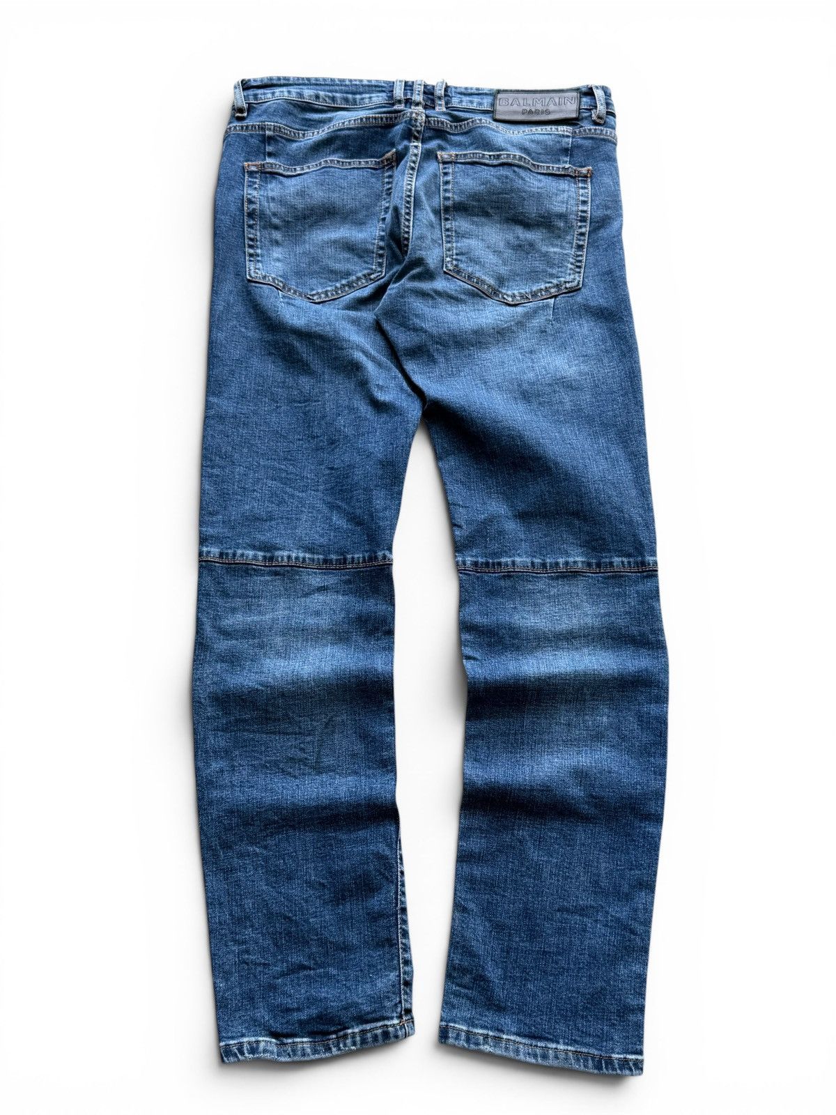 Balmain 2000s Balmain Washed Biker Denim Jeans Size US 36 / EU 52 - 6 Thumbnail