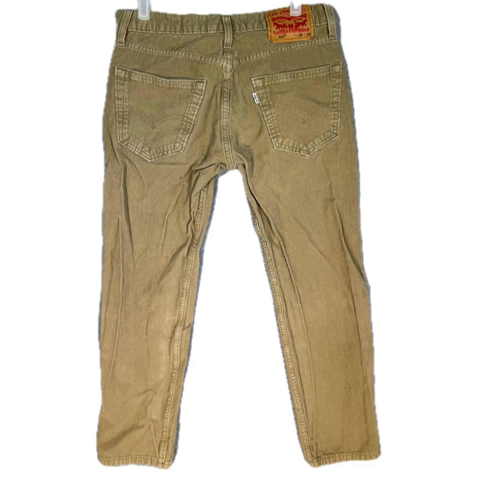 Levi's Levi’s 502 Straight Leg Corduroy Jeans Men Beige 29x30 Mid-Rise Classic Fit Size US 29 - 2 Thumbnail