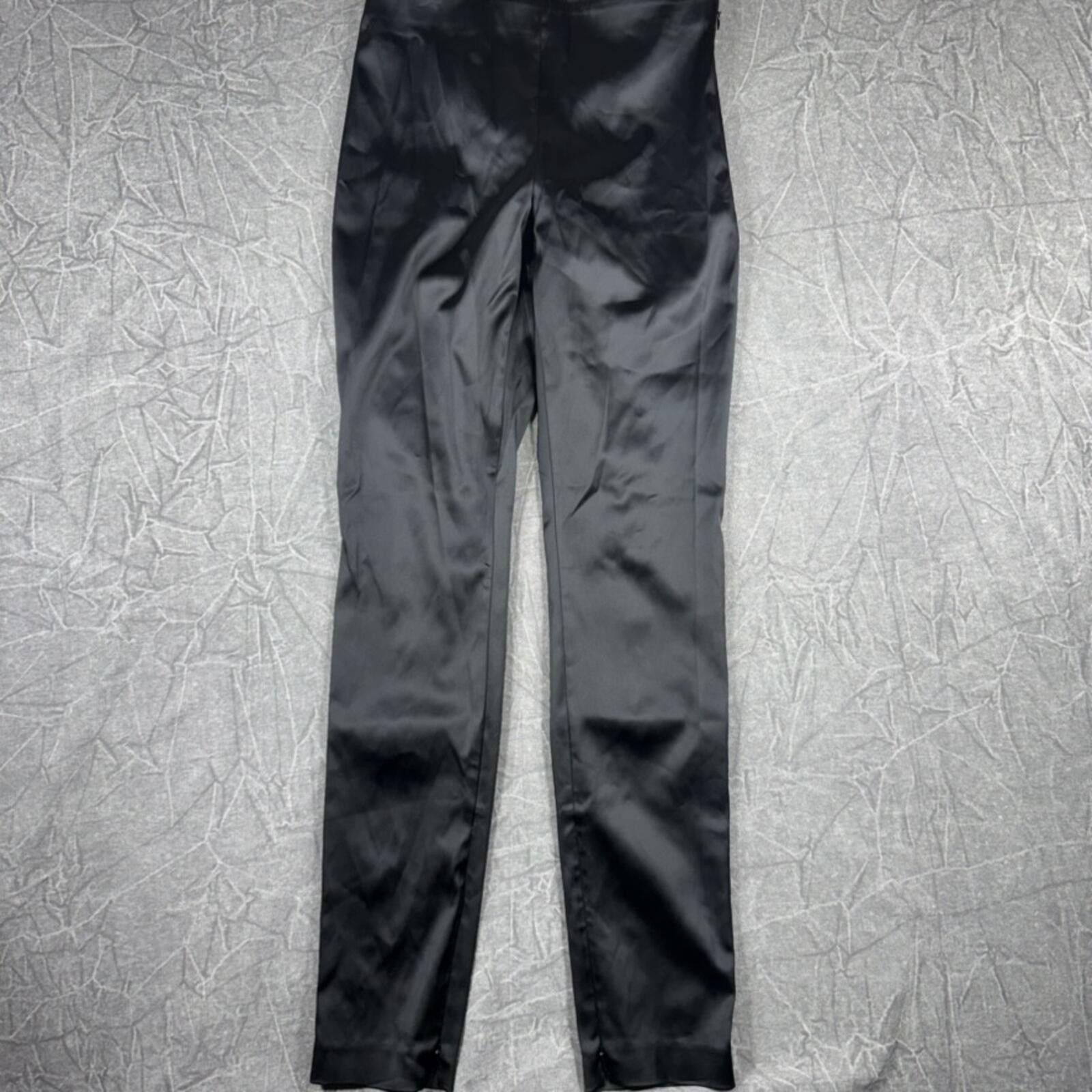 Theory Theory Leggings Women's 6 Black Skinny Stretch Satin Size 28" / US 6 / IT 42 - 4 Thumbnail