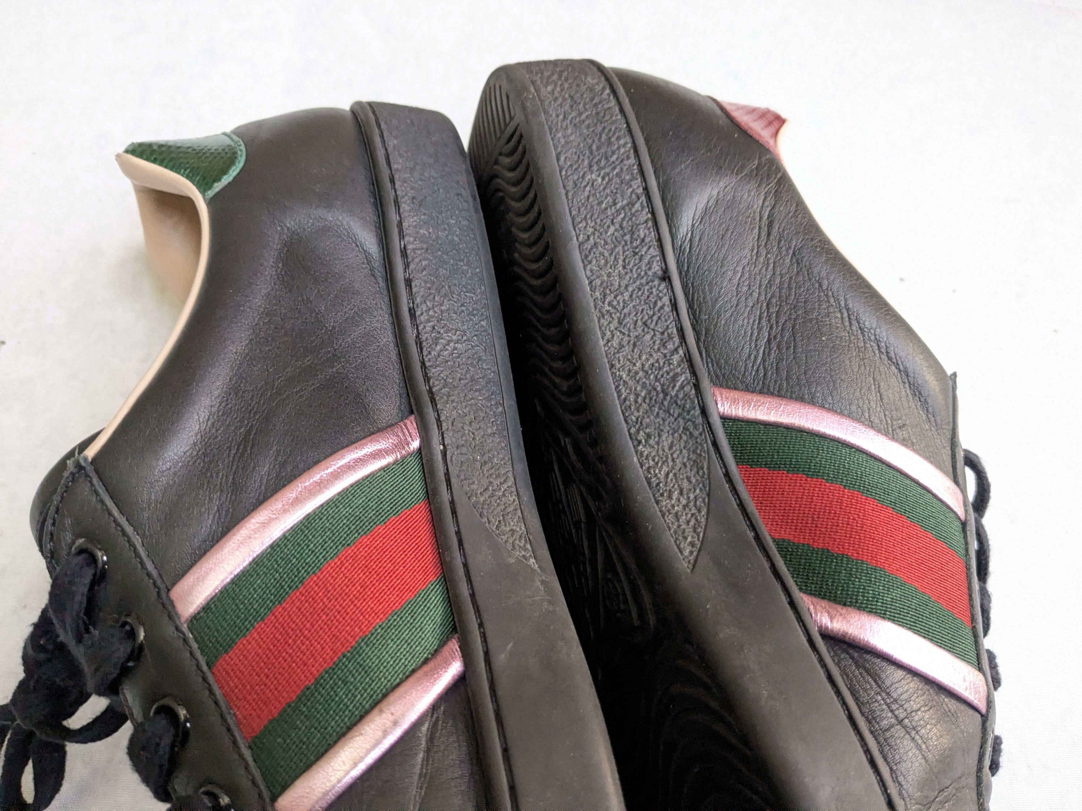 Gucci Gucci Ace Sneakers Black Flames 9 Leather Size US 9 / EU 42 - 9 Thumbnail
