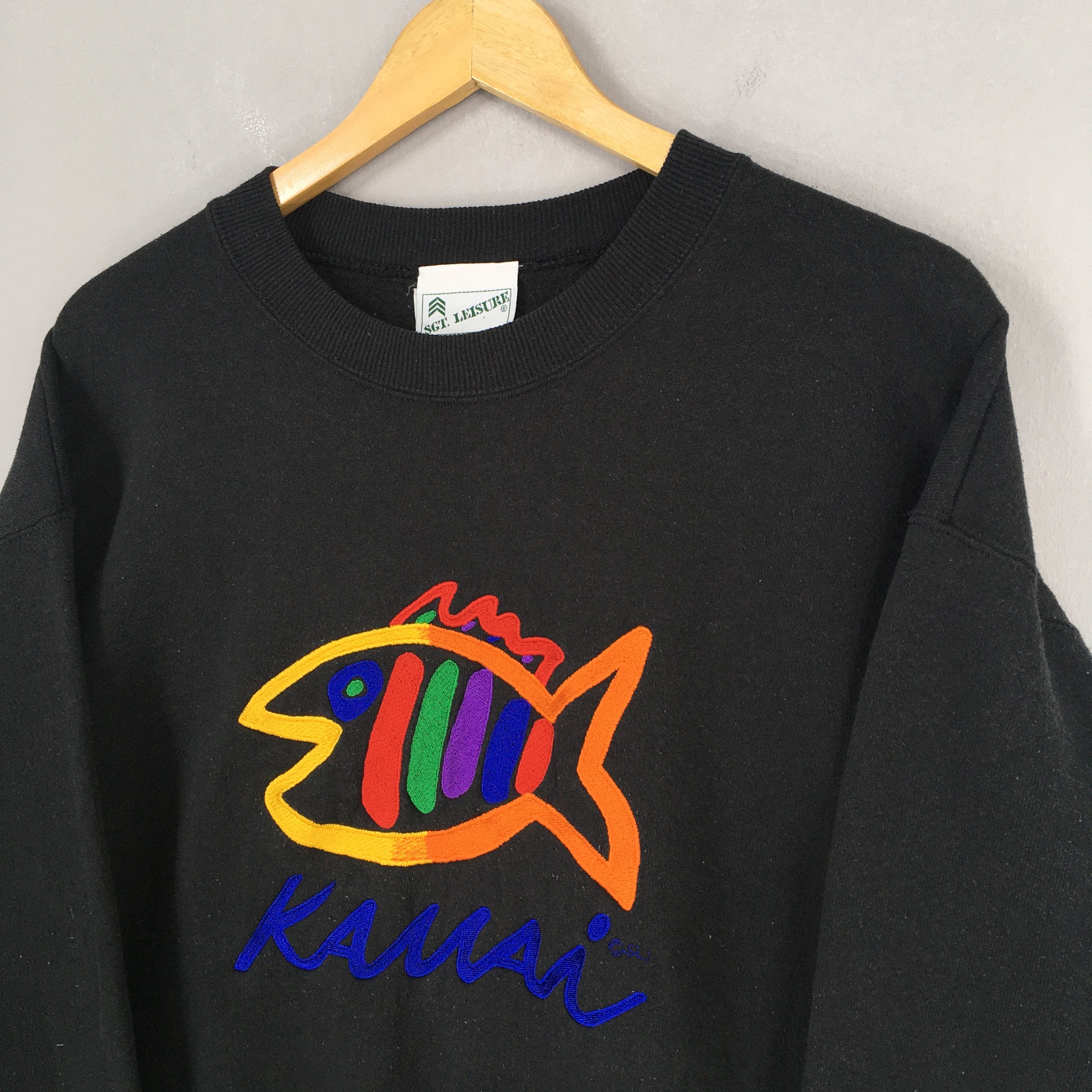 Vintage Vintage Kawai Hawaii Black Sweatshirt Large Size US L / EU 52-54 / 3 - 3 Thumbnail