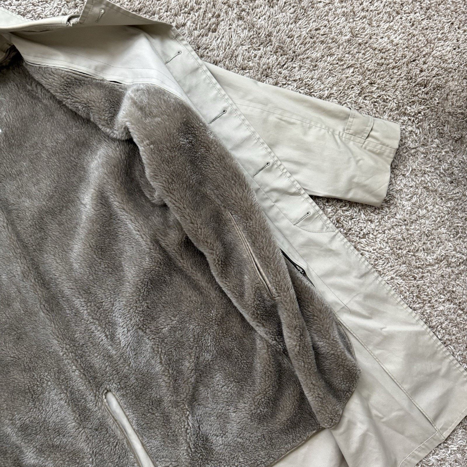 London Fog × Vintage London Fog Trench Coat Tan Overcoat Jacket Fleece Lined Size US M / EU 48-50 / 2 - 12 Thumbnail