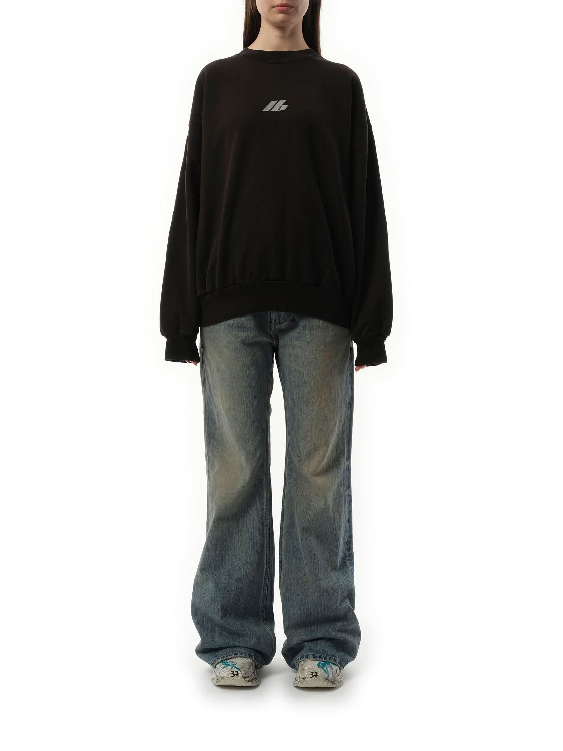 Balenciaga o1mt1gz1225 Activewear Sweatshirt in Black Size XS / US 0-2 / IT 36-38 - 4 Thumbnail