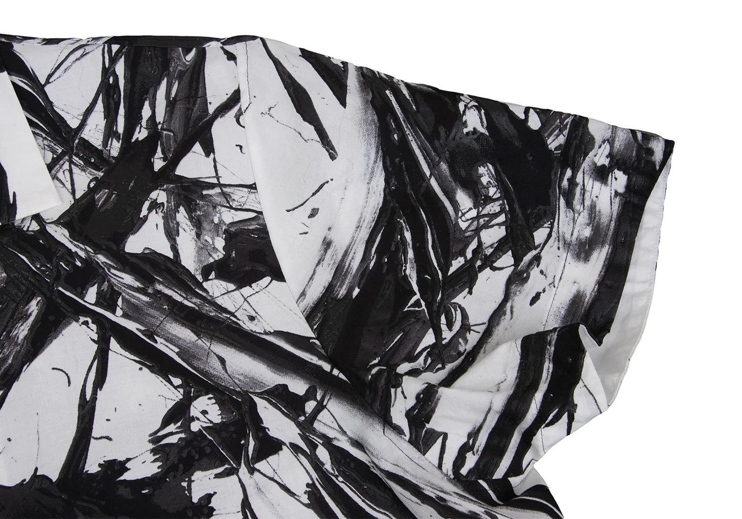 Issey Miyake Cotton Paint Design Short Sleeve Shirt in Black and White Size US S / EU 44-46 / 1 - 5 Thumbnail