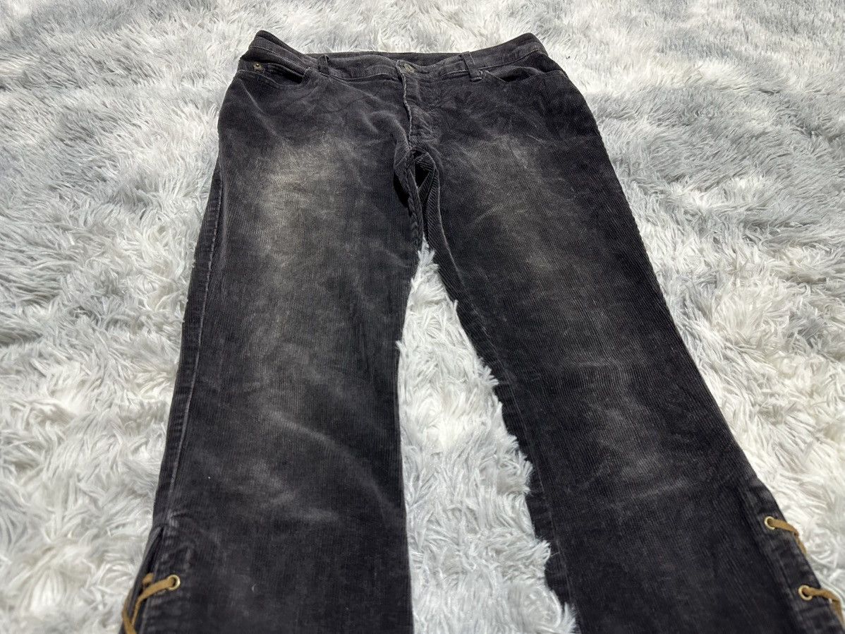 Tornado Mart 🔥Sick Y2K Japanese Laces Up Flared Corduroy Pants Size US 30 / EU 46 - 2 Thumbnail
