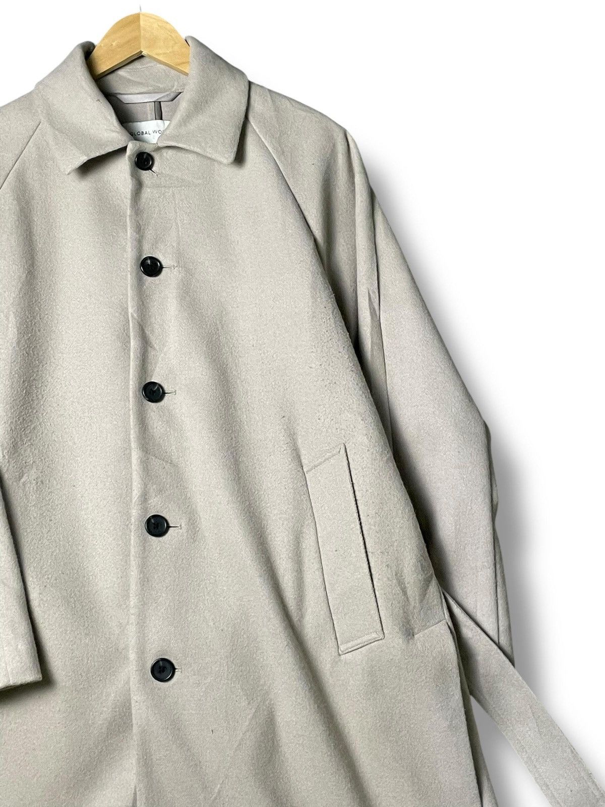 Global Work × Japanese Brand × Vintage Vintage Global Work Woollytec Long Coat (2) Size US M / EU 48-50 / 2 - 6 Thumbnail