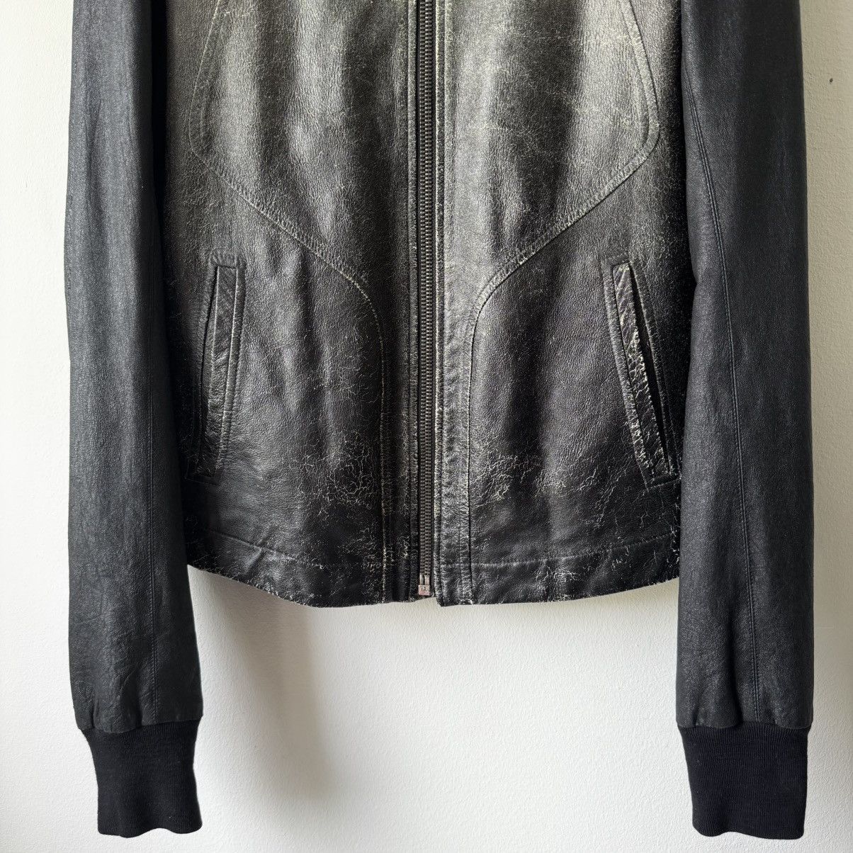 Rick Owens Rick Owens SS09 Gradient Blistered Intarsia Leather Jacket Size US M / EU 48-50 / 2 - 3 Thumbnail