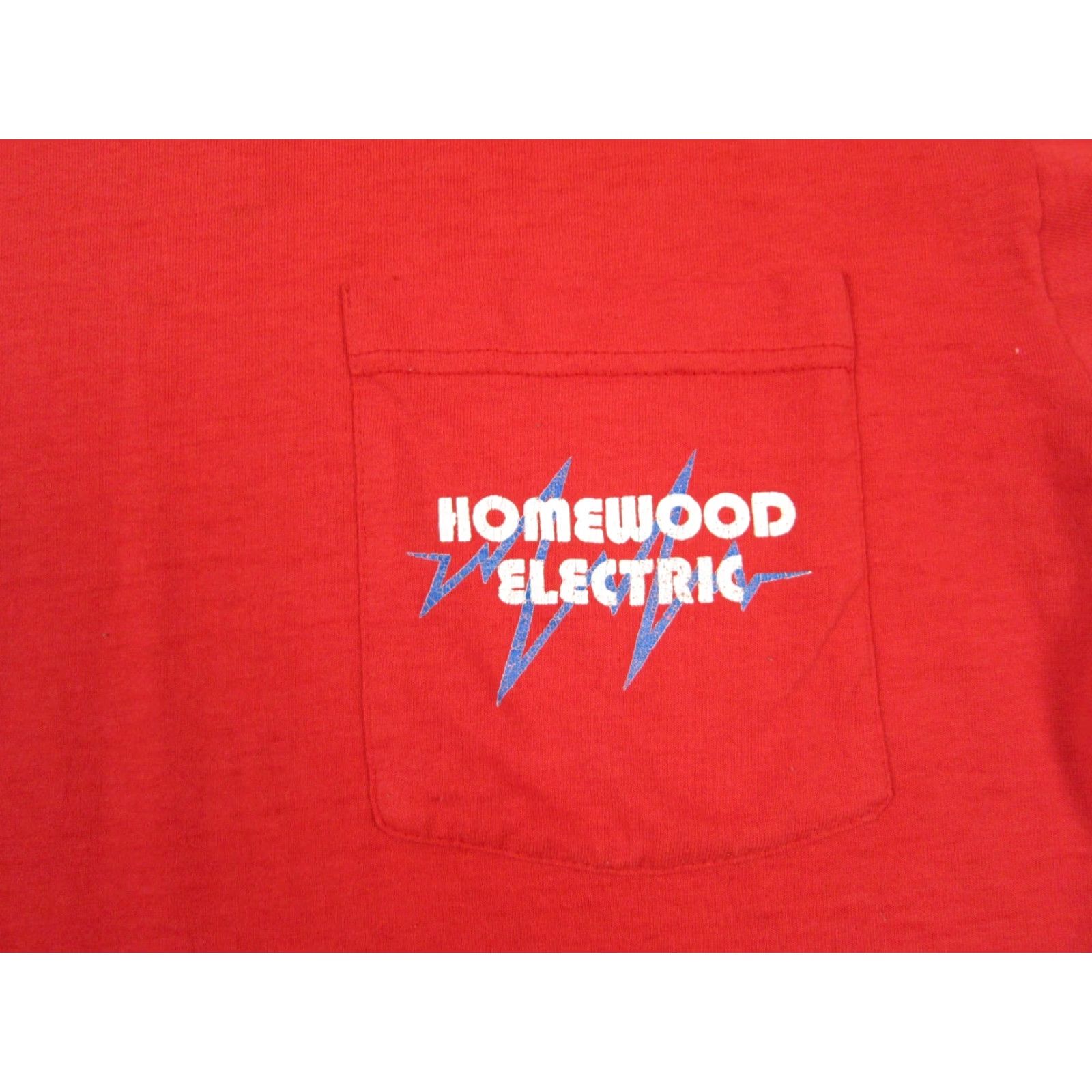 Fruit Of The Loom VINTAGE Fruit of the Loom Shirt Mens M Red Pocket 90s Electrician T-Shirt Size US M / EU 48-50 / 2 - 2 Thumbnail