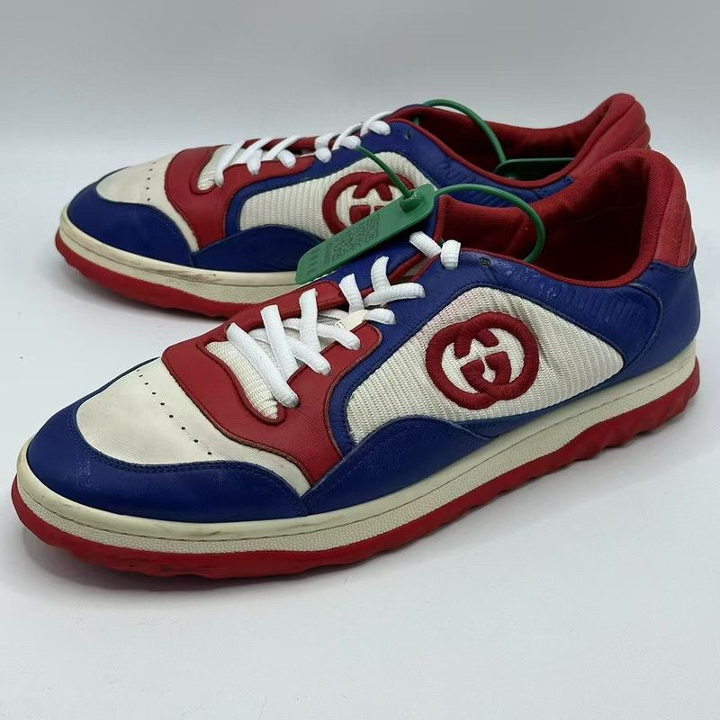 Gucci Gucci MAC80 Casual Low-Top Sneakers Blue Red 0079 Size US 8 / EU 41 - 1 Thumbnail