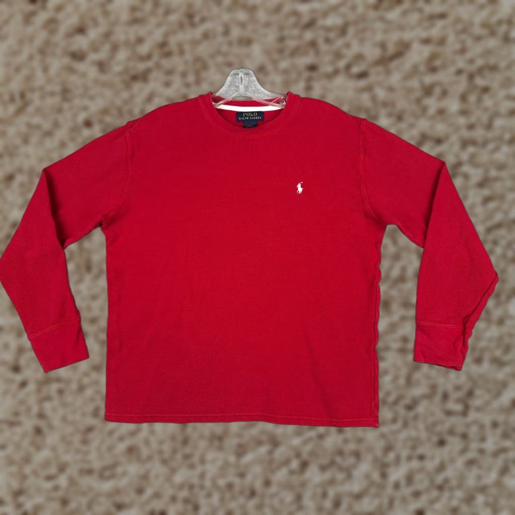 Polo Ralph Lauren Polo Ralph Lauren Shirt Men Medium Red Waffle Knit Thermal 100% Cotton Polo Ralph Lauren Shirt Mens Medium Red Thermal Knit Cotton Size US M / EU 48-50 / 2 - 1 Thumbnail