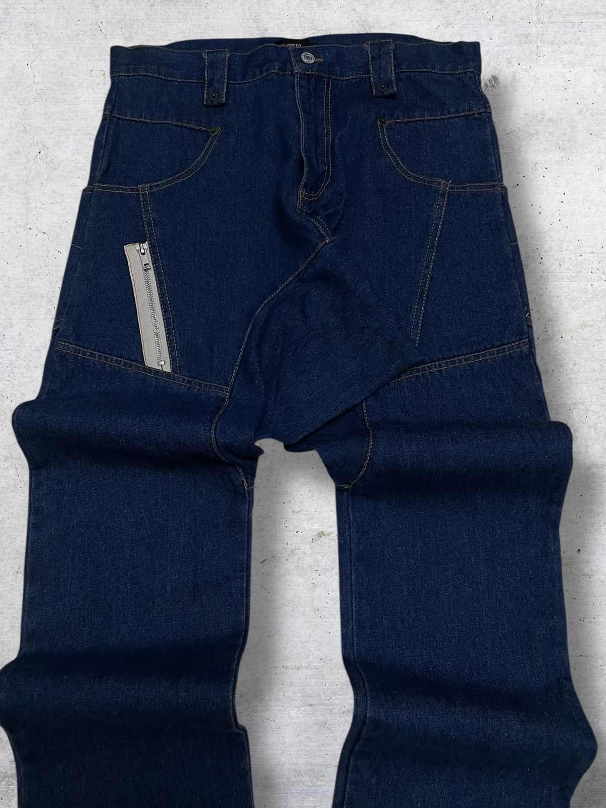 Japanese Brand VINTAGE SPEEDORANGE 90S JAPAN DESIGNER DEMON INDIGO DENIM Size US 31 - 4 Thumbnail