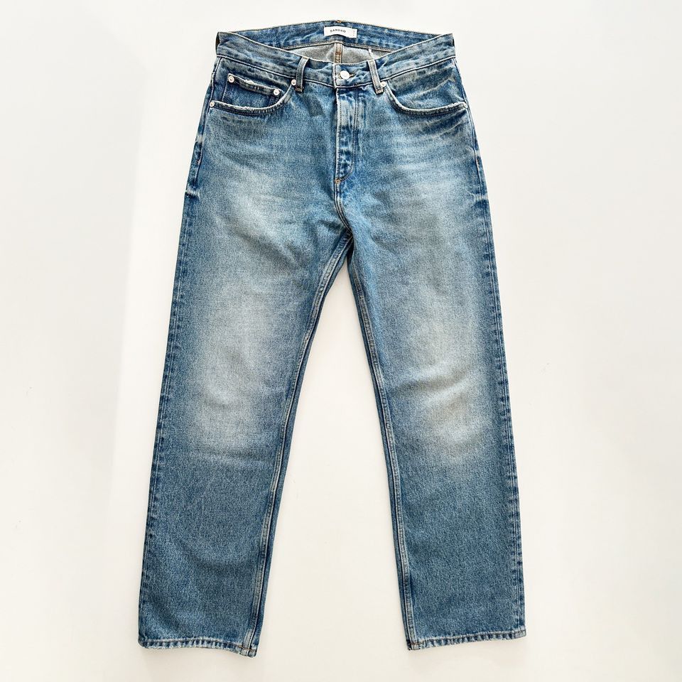 Sandro Paris Faded Straight-Leg Organic Cotton Mens Jeans