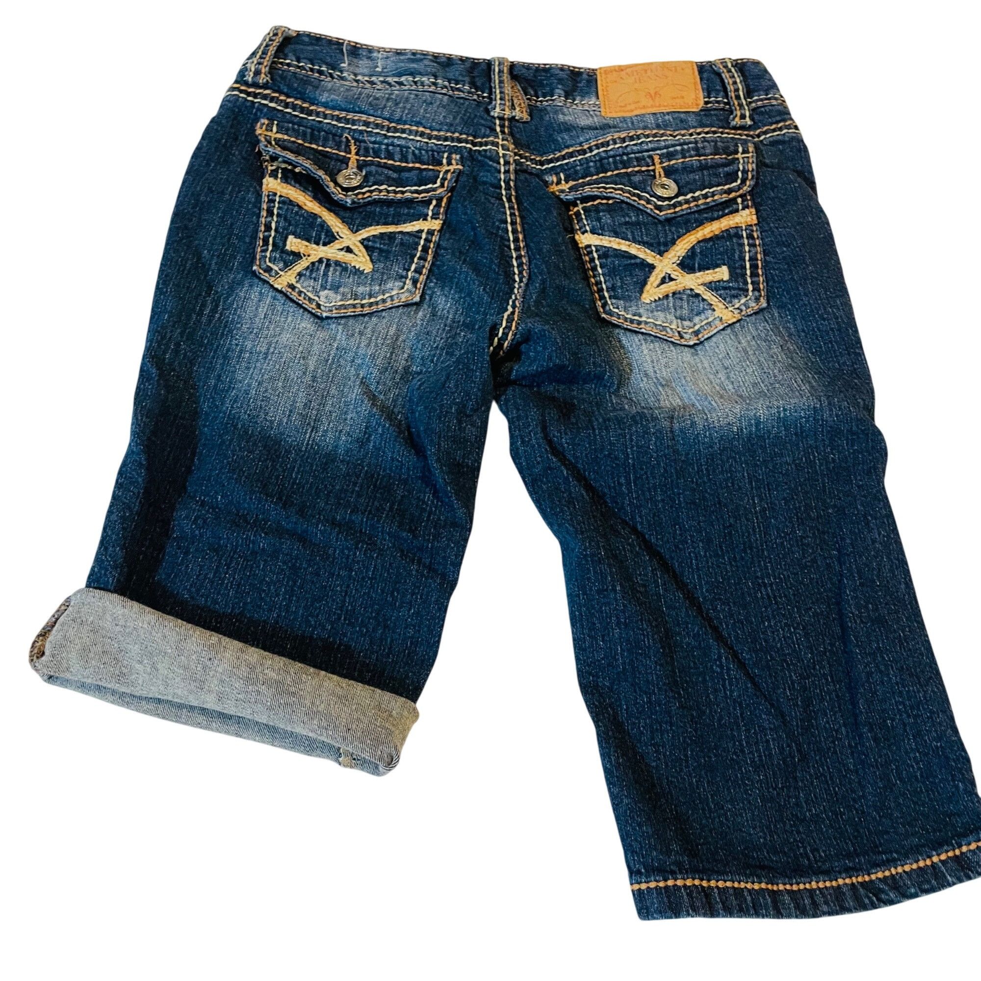 Other Amethyst Womens Distressed Jean Shorts Size 5 Blue Denim Size 27" / US 4 / IT 40 - 4 Thumbnail