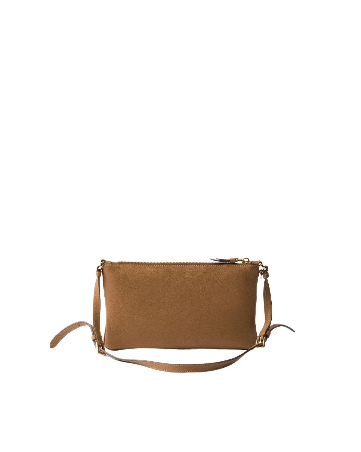 Prada PRADA $1750 Caramel Leather Pouch New And Authentic Size ONE SIZE - 3 Thumbnail