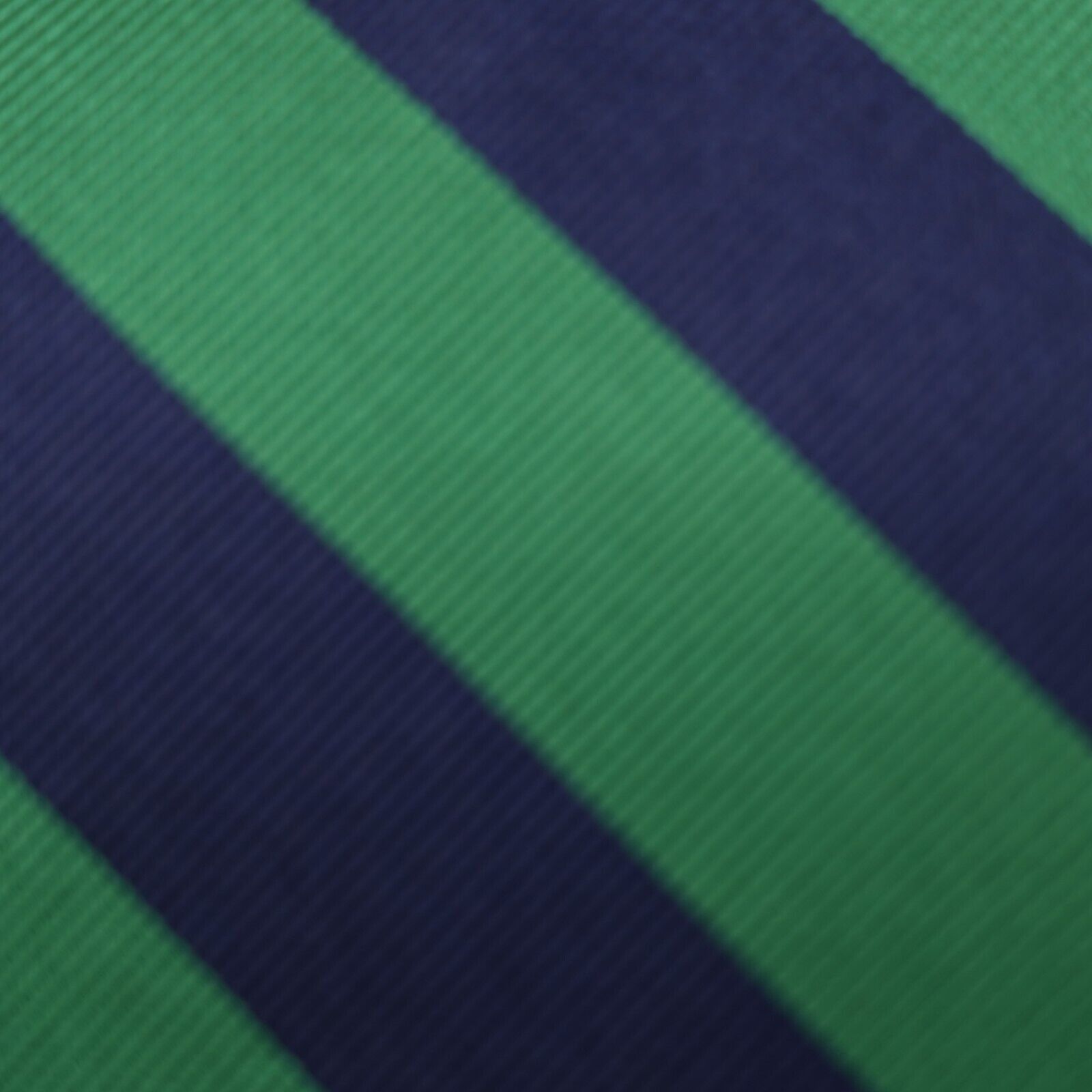 Black Brown 1826 Black Brown 1826 Blue Green Striped Woven Silk Tie Size ONE SIZE - 2 Thumbnail