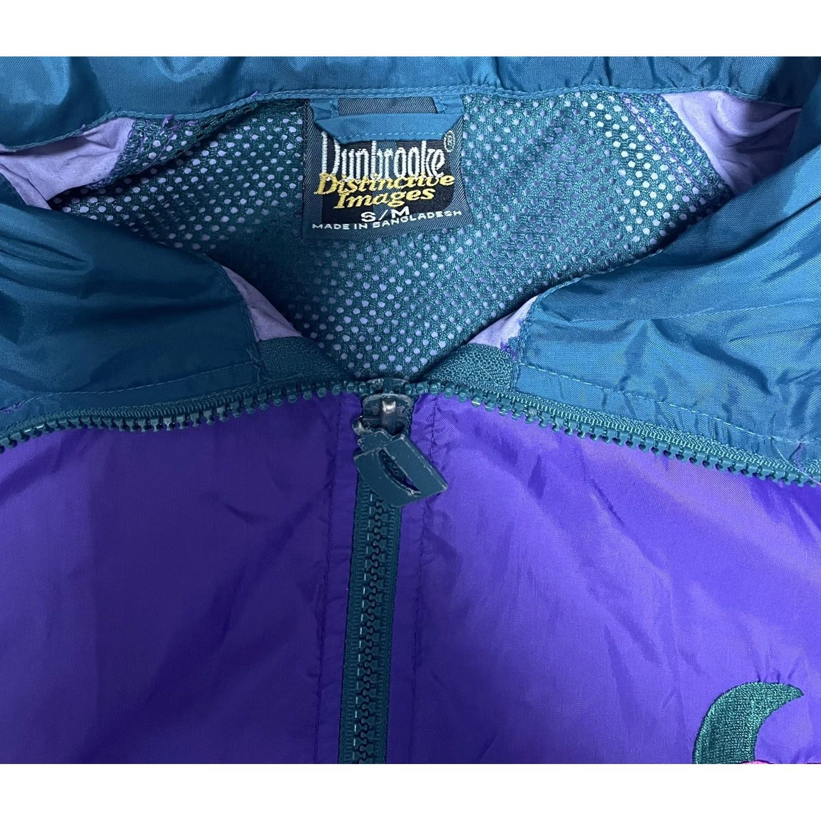 Dunbrooke VINTAGE Dunbrooke Windbreaker Jacket Womens 90s Purple Green Nylon Zip Full Zip Lightweight Mid-Length Long Sleeve Regular Size S/M Size S / US 4 / IT 40 - 5 Thumbnail
