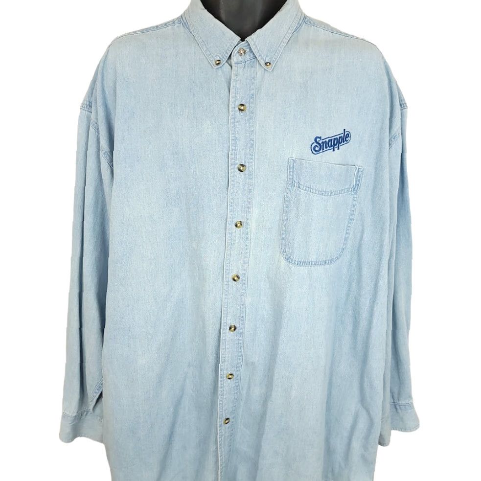 Denime VINTAGE Copa Banana Denim Work Shirt Mens 2XL Blue Long Sleeve Button-Up 90s Delivery Uniform Embroidered Size US XXL / EU 58 / 5 - 2 Thumbnail