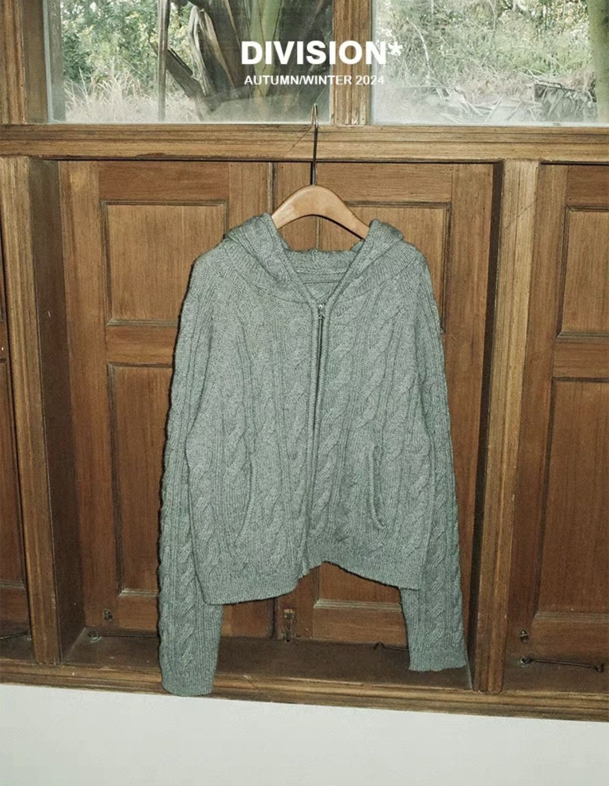 (di)vision DivisionStore 24AW Cable Knit Wool-Blend Hooded Cardigan Size US M / EU 48-50 / 2 - 6 Thumbnail