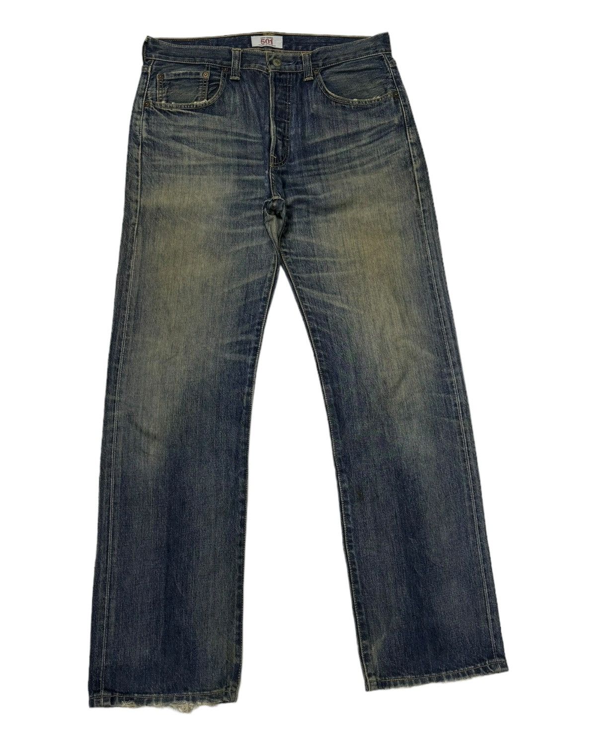 Levi's 🔥VINTAGE LEVIS 501 STRAIGHT LEG BUTTON FLY DENIM JEANS Size US 33 - 7 Thumbnail