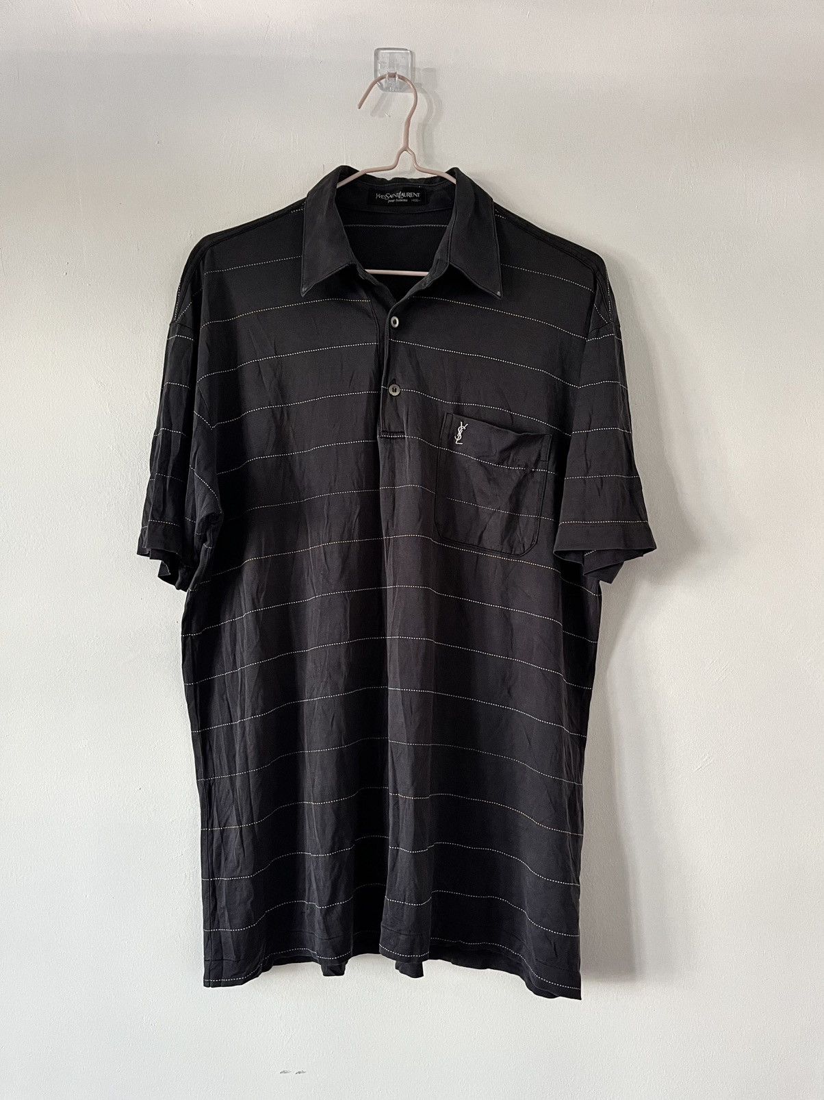 Yves Saint Laurent Vintage Yves Saint Lauren Pour Homme Polo t-shirt Size US L / EU 52-54 / 3 - 1 Thumbnail