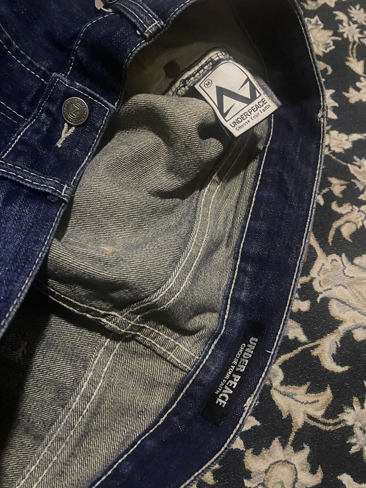 Art Comes First × Designer × Japanese Brand Selvedge Jeans Undercover Inspired Reconstruct Jeans Size US 32 / EU 48 - 8 Thumbnail