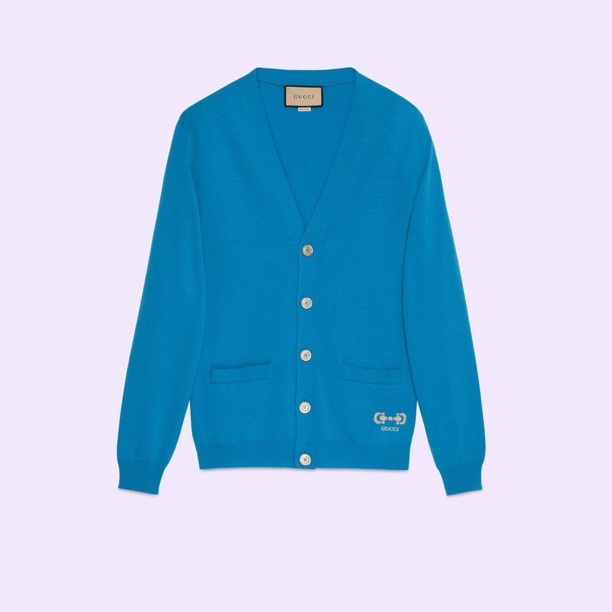 Gucci o1s1wg110225 Knit Cashmere Cardigan Sweater in Blue Size US XL / EU 56 / 4 - 1 Thumbnail