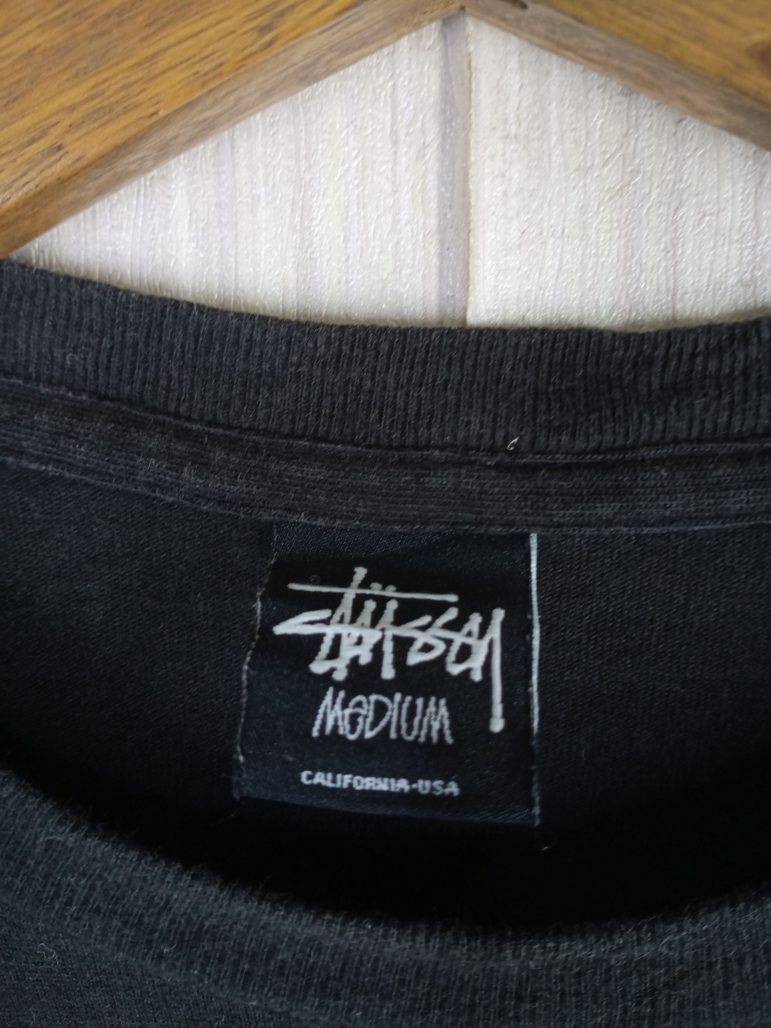 Stussy × Vintage Rare Vintage Stussy Split Logo Long Sleeve Tshirt Size US M / EU 48-50 / 2 - 7 Thumbnail