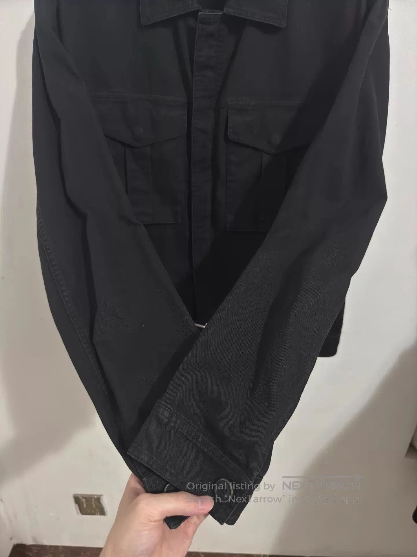 Saint Laurent Paris Black XL Utility Jacket with Front Pockets and Belt. Size US XL / EU 56 / 4 - 4 Thumbnail