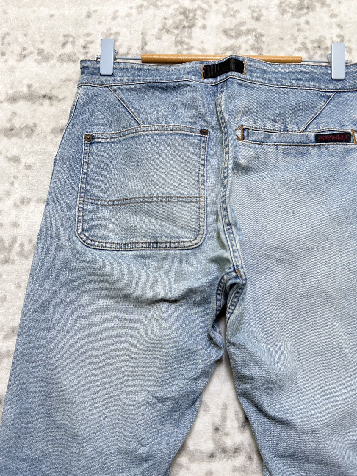 Gramicci Gramicci Slim Denim Pants Y2K Climbing Belted Faded Blue Size US 29 - 11 Thumbnail