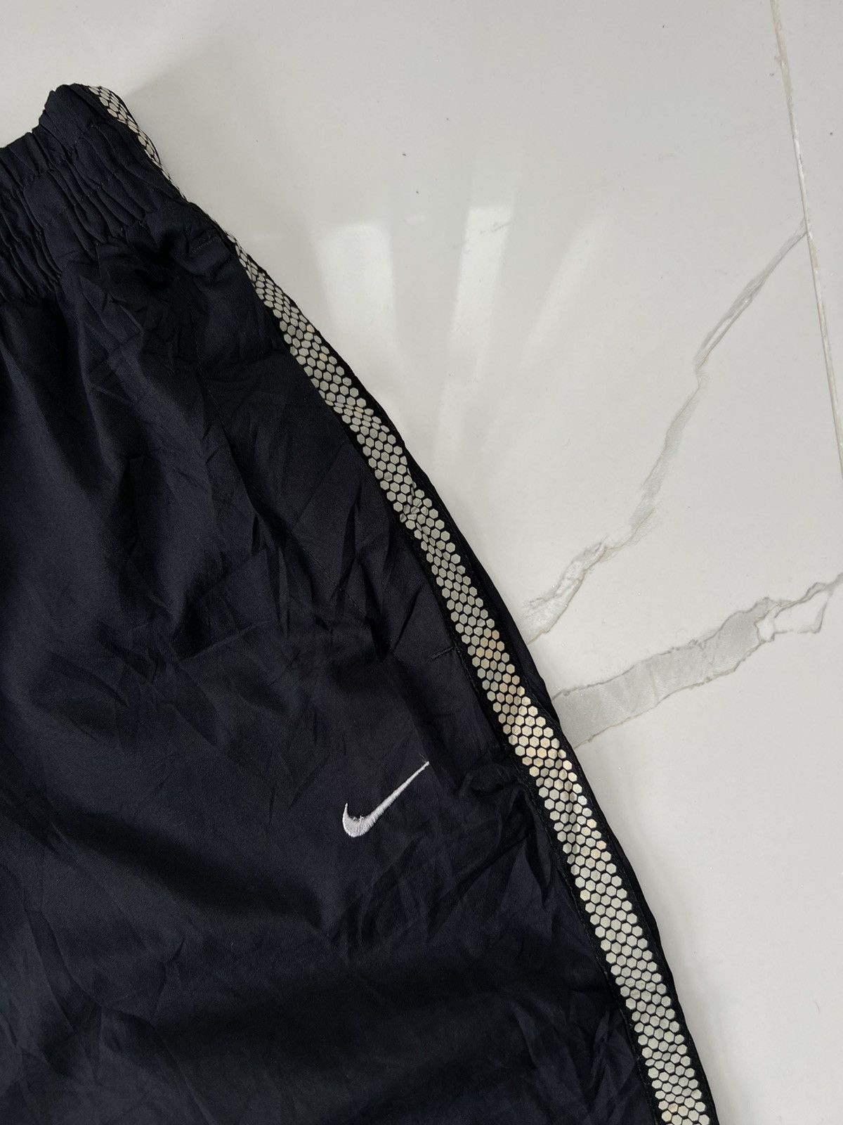 Nike × Vintage 90’s NIKE BAGGY SWOOSH LOGO TRACK PANTS RARE RETRO Y2K Size US 33 - 4 Thumbnail