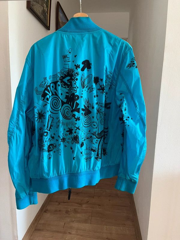 Burberry Logo Graffiti Print Men's Bomber Jacket - Main Image