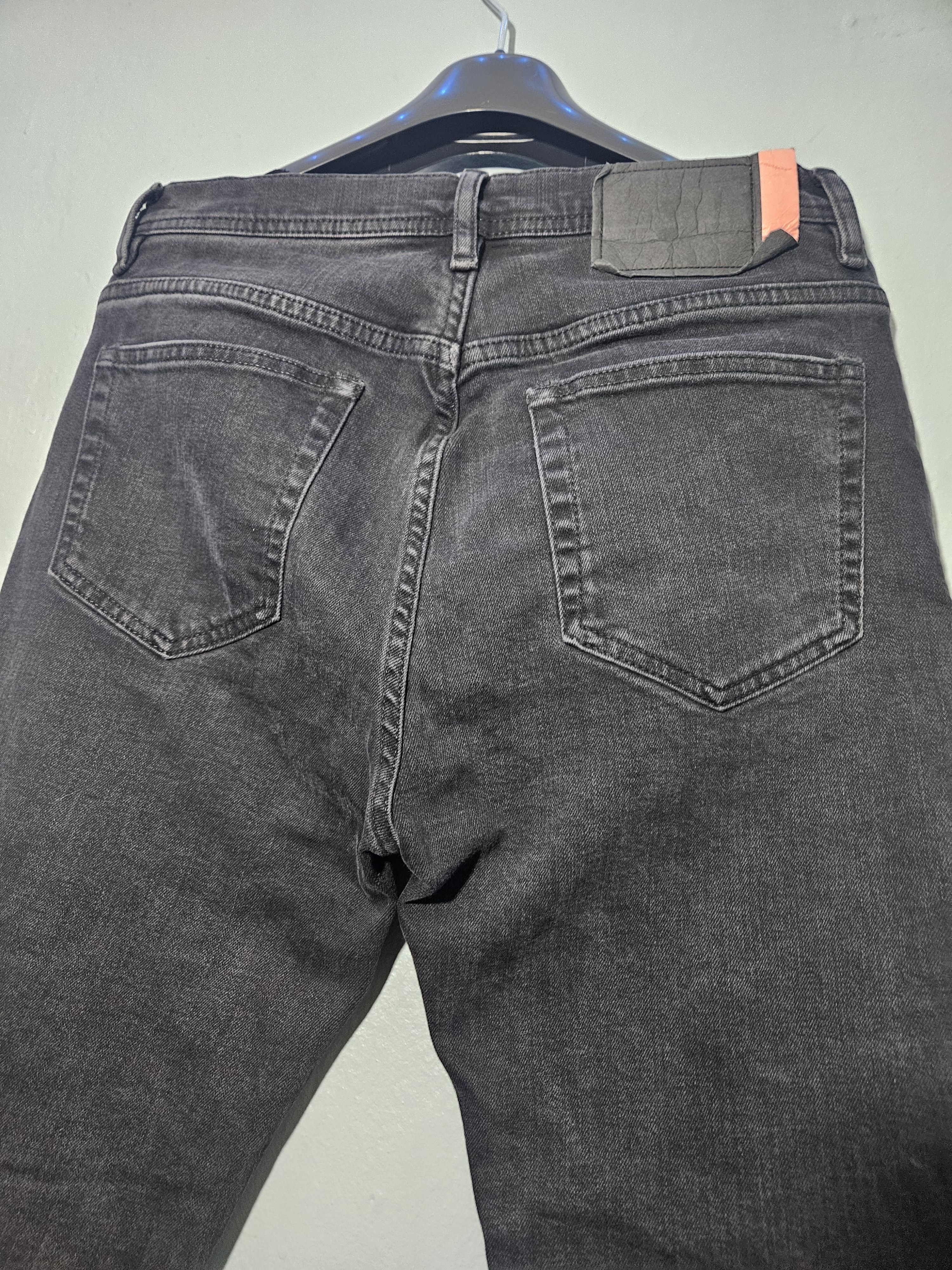 Acne Studios Blå Konst River Used Blk Back Patch Denim Jeans Size US 31 - 6 Thumbnail