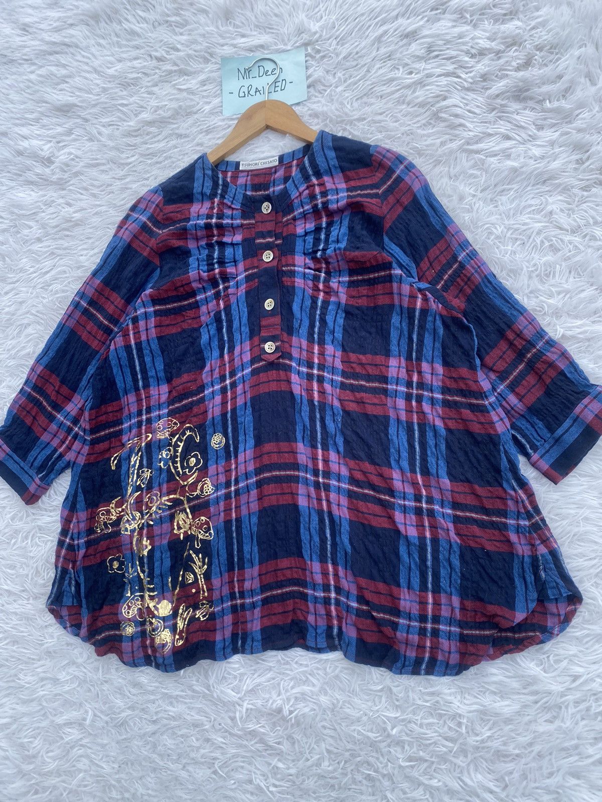 Issey Miyake Rare Tsumori Chisato x Issey Miyake Checkered Blouse Shirt Size M / US 6-8 / IT 42-44 - 2 Thumbnail