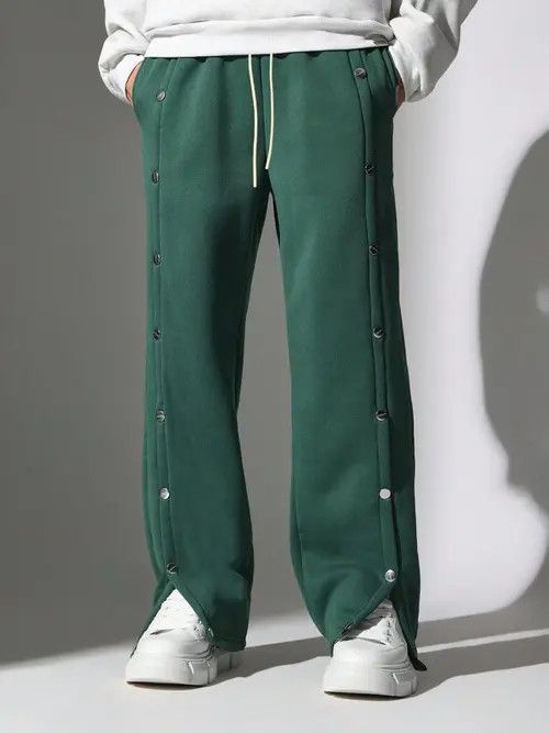 Japanese Brand × Vintage Loose fit Heavyweight Straight Y2k Sweatpants Size US 34 / EU 50 - 1 Thumbnail