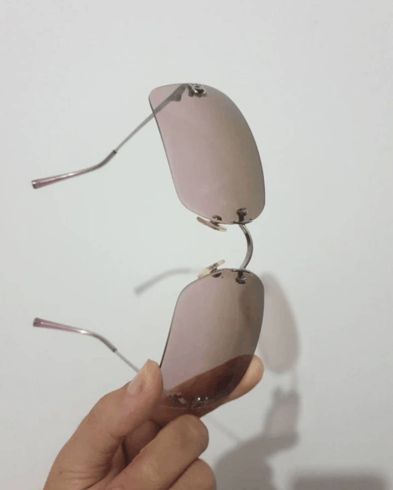 Chanel CHANEL Sunglasses 4017 Mask Rimless Rhinestone Vintage Size ONE SIZE - 2 Thumbnail
