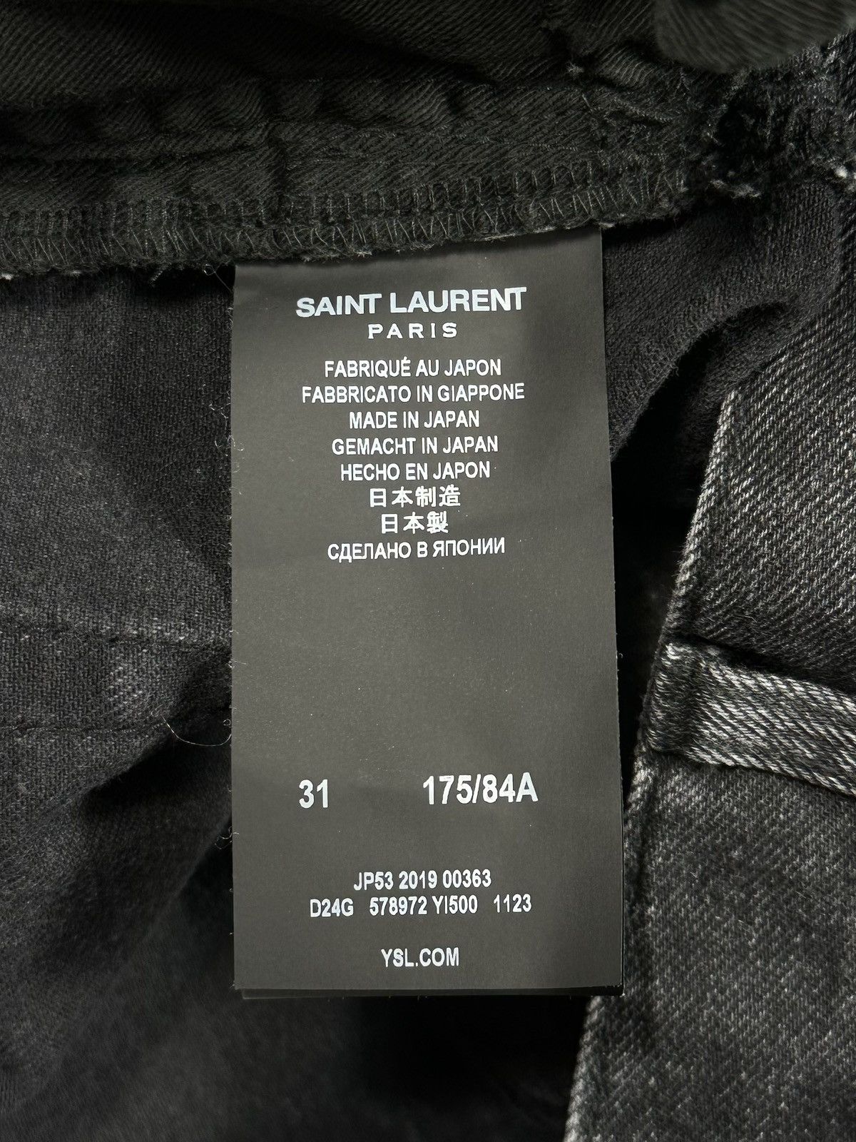 Saint Laurent Paris 2019 Saint Laurent D02 M/SK-LW Distressed Skinny Jeans Size US 31 - 12 Thumbnail