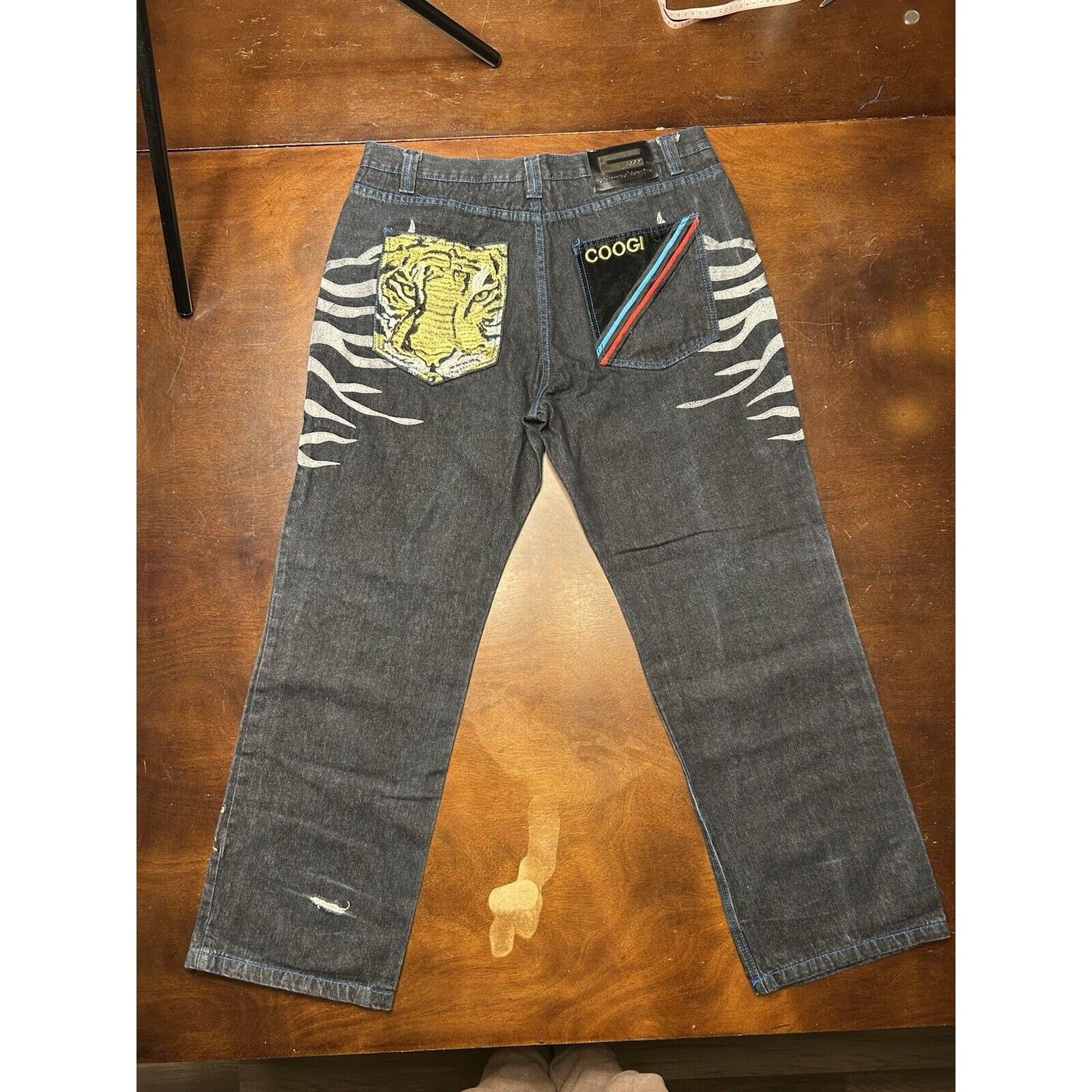 Coogi VTG Baggy Y2K Coogi Jeans Tiger Silver Hip Hop Skater RARE Size US 40 / EU 56 - 10 Thumbnail