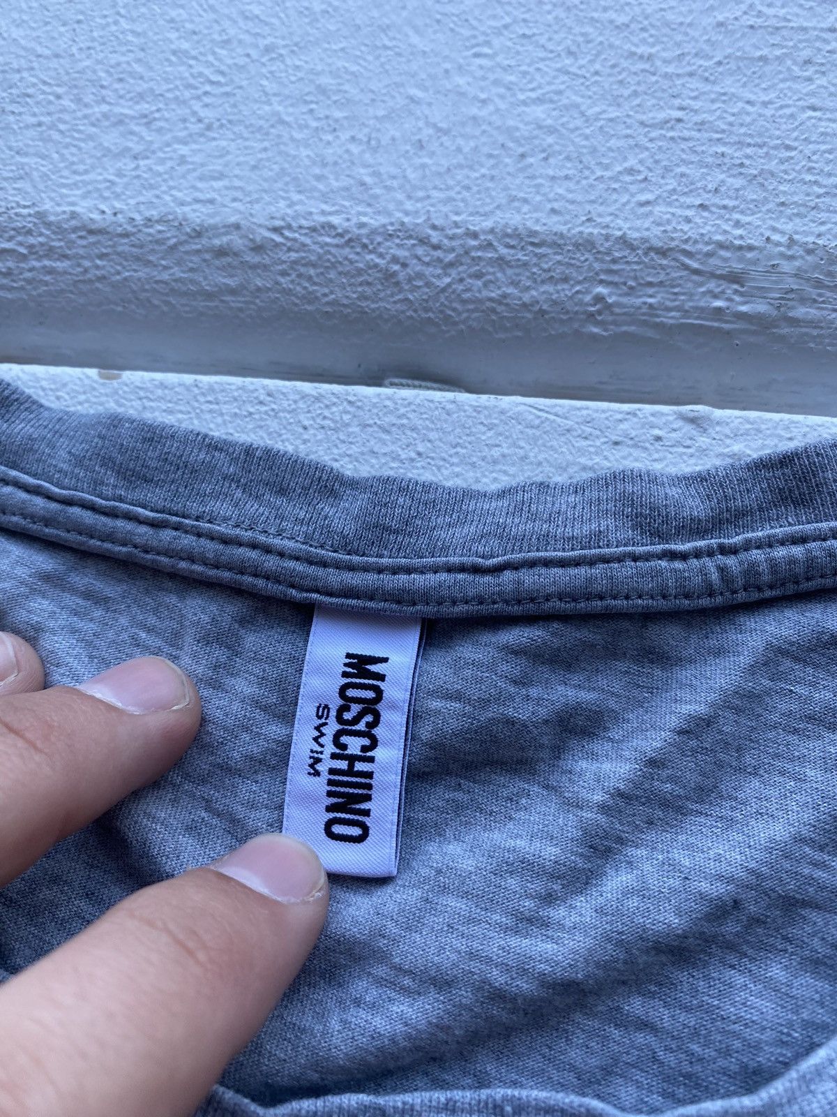 Moschino × Vintage 90s Love Moschino Bear Swim Gray Womens Sexy T Shirt Top M Size M / US 6-8 / IT 42-44 - 4 Thumbnail