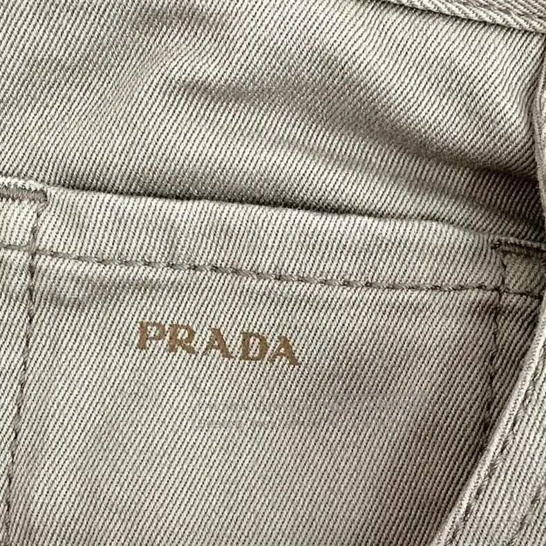 Prada Prada Khaki logo letter embroidery cotton casual trousers Size US 32 / EU 48 - 7 Thumbnail