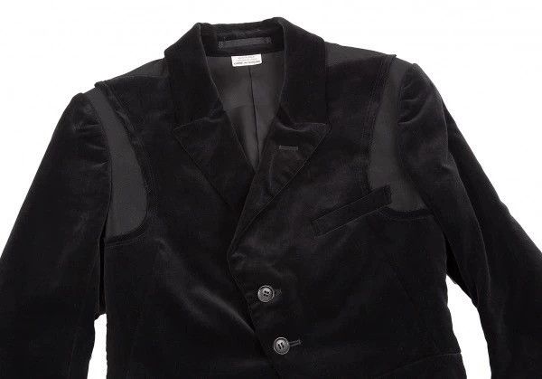 Comme Des Garcons Black Retro Velvet Design Blazer