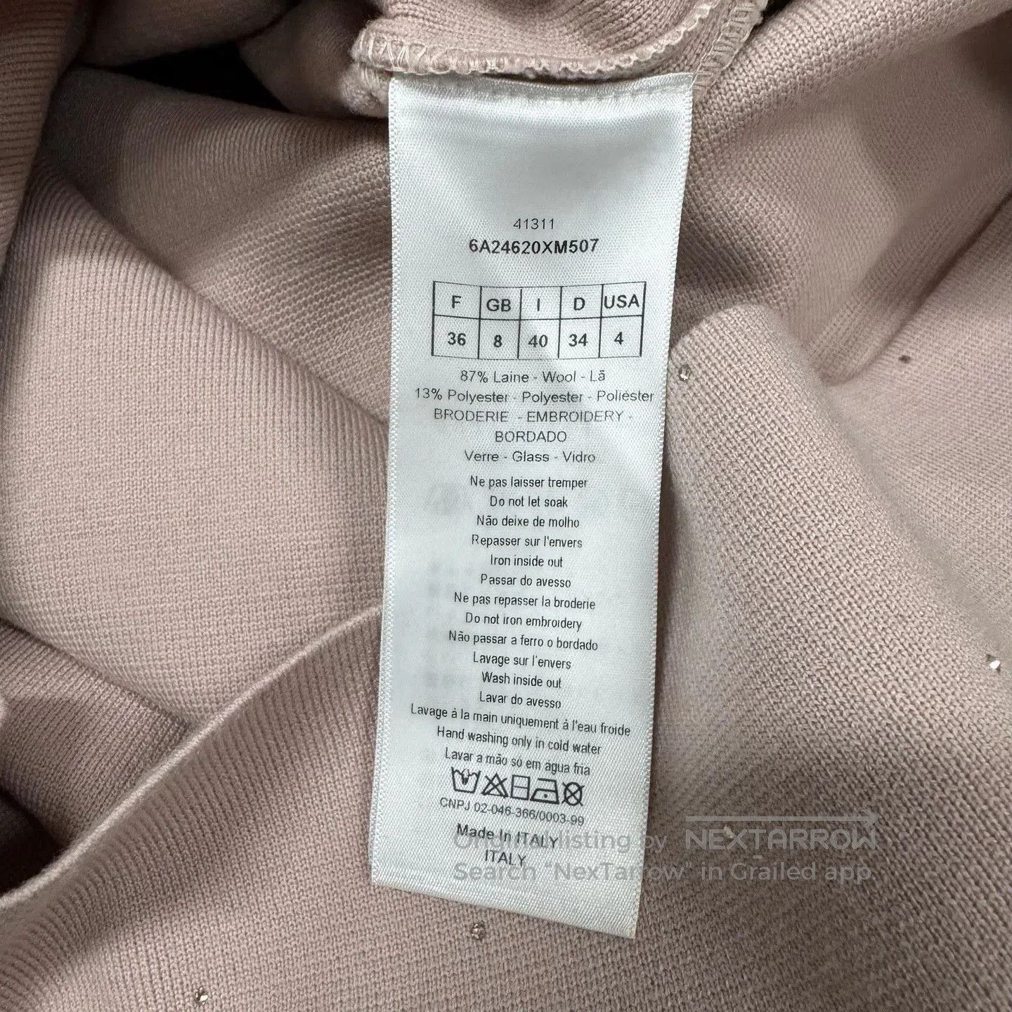 Dior Dior Wool Knit Full Diamond Dress. Size XS / US 0-2 / IT 36-38 - 5 Thumbnail