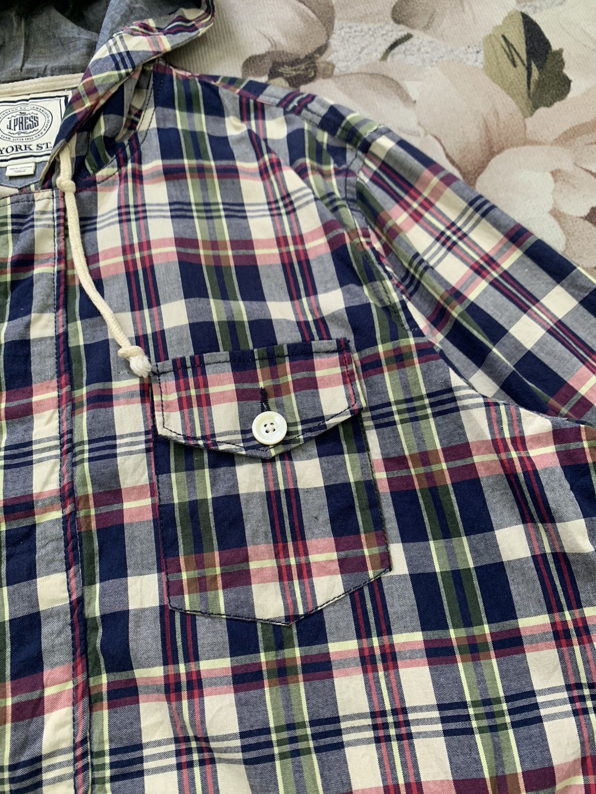 J. Press Vtg Nice Checkered J.Press Jacket Hooded Ideal Zipper Size US L / EU 52-54 / 3 - 6 Thumbnail