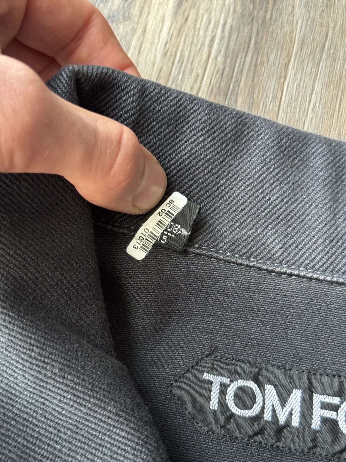 Tom Ford ⚫️ Tom Ford Graphite Black Japanese Denim Trucker Jacket Size US XXL / EU 58 / 5 - 9 Thumbnail
